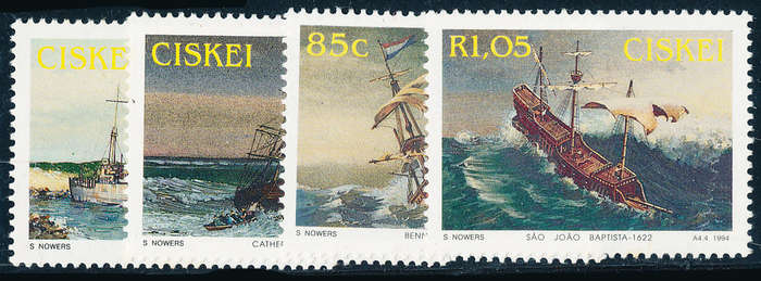 Ciskei - 1994 - Shipwrecks - set of 4 mint unhinged . SACC 247-250 .