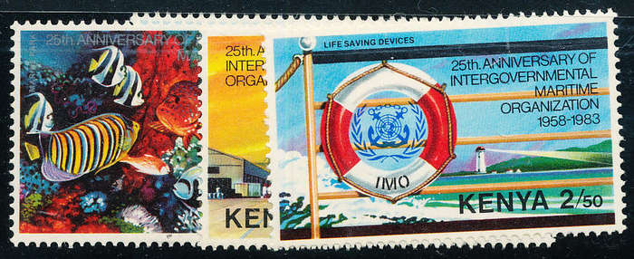 Kenya - 1983 - 25th Anniv of Intergovernmental Martine - set of 4 mint unhinged . SG 284-287 .