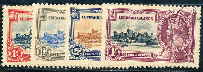 Leeward Islands - 1935 - Silver Jubilee - set of 4 fine used . SG 88-91 .