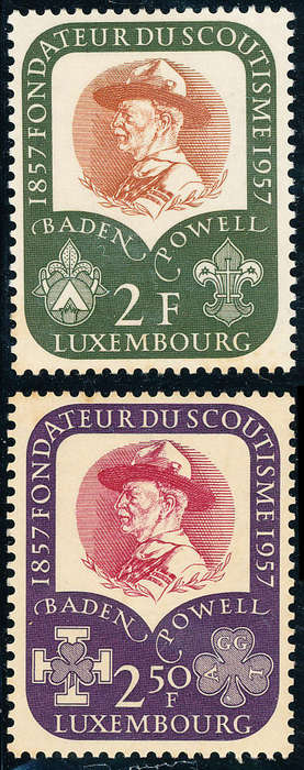 Luxembourg - 1957 - Scouts - set of 2 fine mint - SG 621 - 622 .