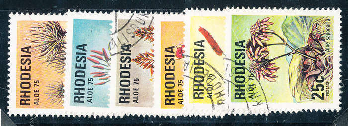 Rhodesia - 1975 - Succulent Congress - set of 6 fine used . SG 514-519 .
