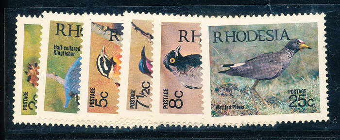 Rhodesia - 1971 - Birds - set of 6 mint unhinged . SG 459-464 .