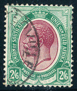 South Africa - 1913 - Geo V - 2s 6d purple & green fine used . SACC 13 .