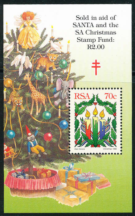 South Africa - 1996 - Santa - m/sheet mint unhinged . SACC 976 .