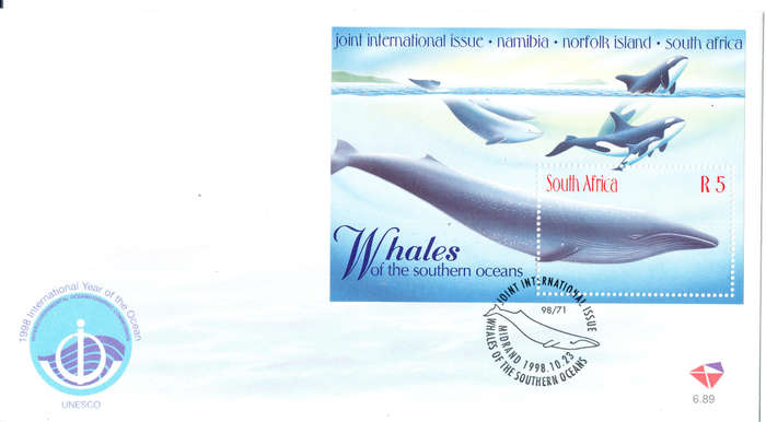 South Africa F.D.C.'s Miniature Sheets - 1998 - Ilsapex - m/sheet on F.D.C. 6.87 .