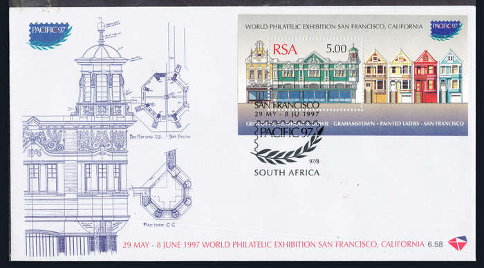 South Africa Official F.D.C.'s - 1997 - World Phil Exhibition San Francisco - Official Cover 6.58