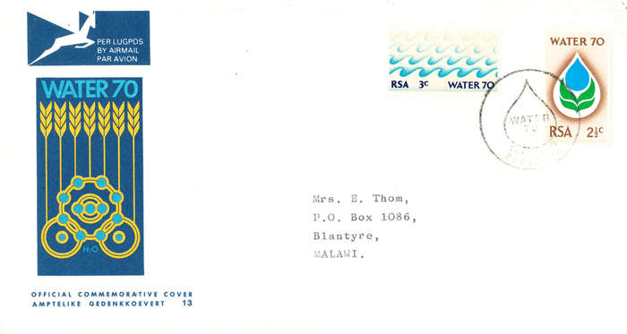 South Africa Official F.D.C.'s - 1970 - Official Cover no 13 addressed .