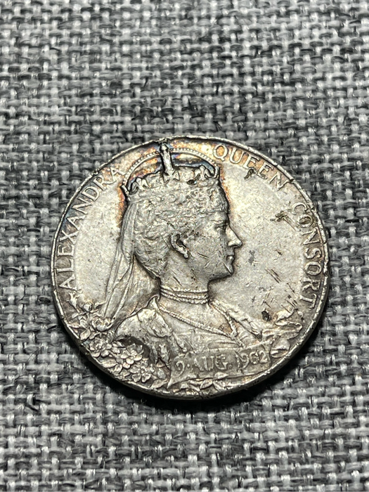 1902 GREAT BRITAIN King EDWARD VII Queen Alexandra Coronation Coin