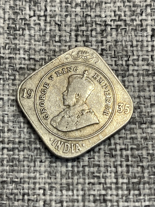 1935 2 Annas - India 1935 British-India 2 Annas King George V & Emperor KM#516 Bombay