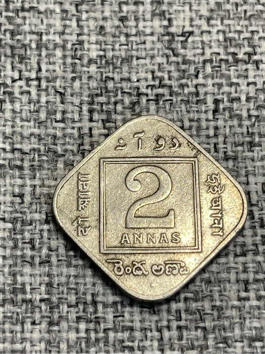 1935 2 Annas - India 1935 British-India 2 Annas King George V & Emperor KM#516 Bombay