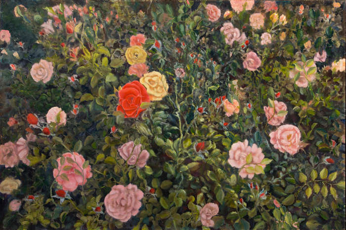 Untitled. Large floral oil painting
