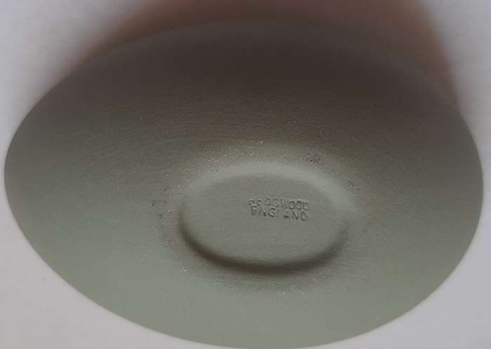 TWO WEDGWOOD JASPERWARE EGG SHAPED TRINKET VANITY/JEWELLERY HOLDERS
