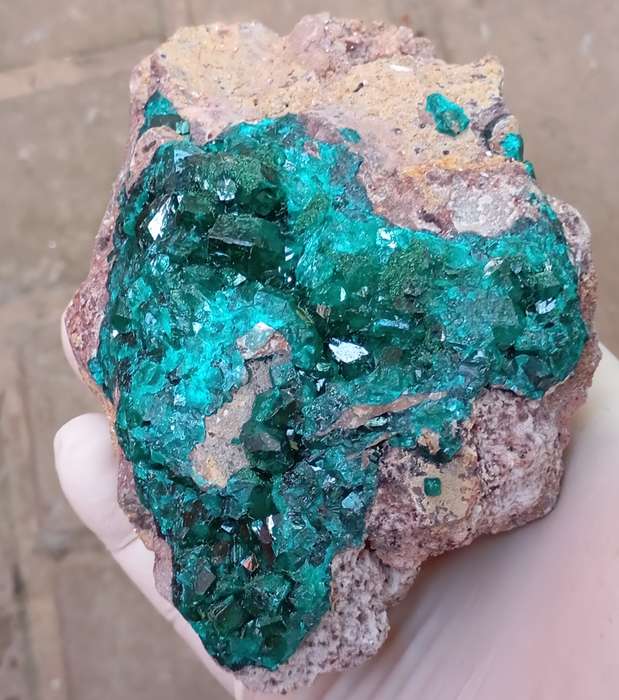 Dioptase malachite quartz - Kolwezi mining district DRC Congo