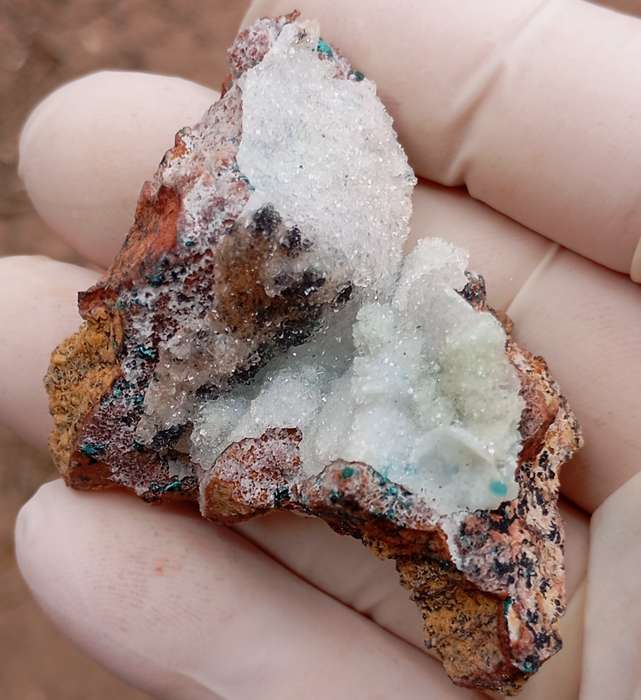 Pseudomalachite heterogenite quartz - Tenke Fungume mine DRC Congo