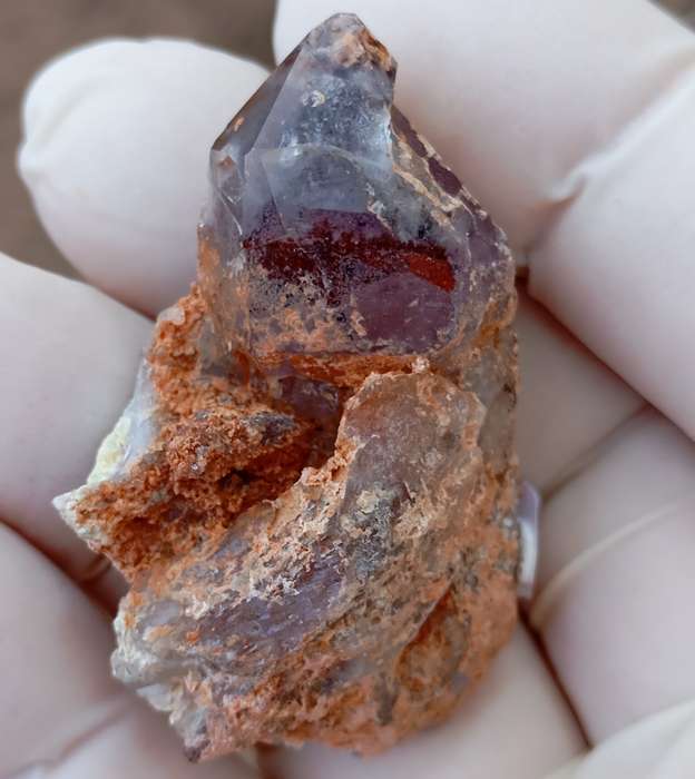Hematite in quartz - Orange River N Cape South Africa