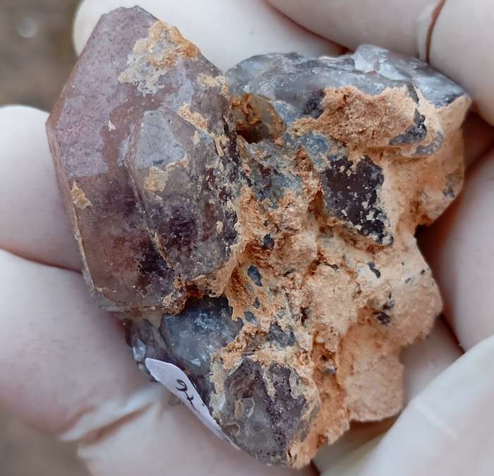 Hematite in quartz - Orange River N Cape South Africa