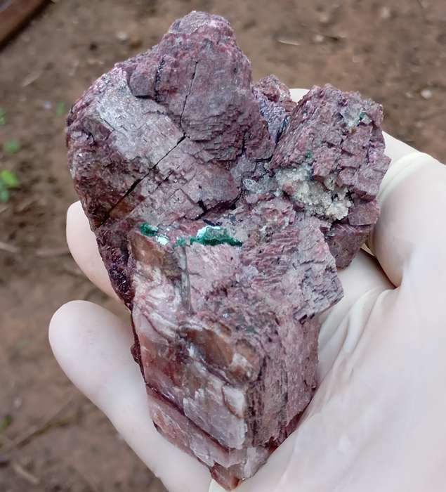 Cobaltoan calcite heterogenite chrysocolla malachite - Kakanda deposit DRC Congo