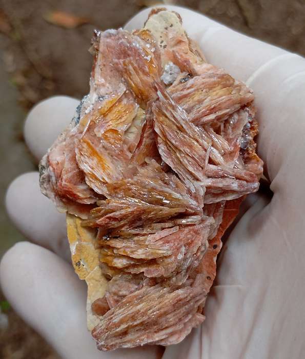 Vanadinite baryte goethite - Mibladen mining district Morocca