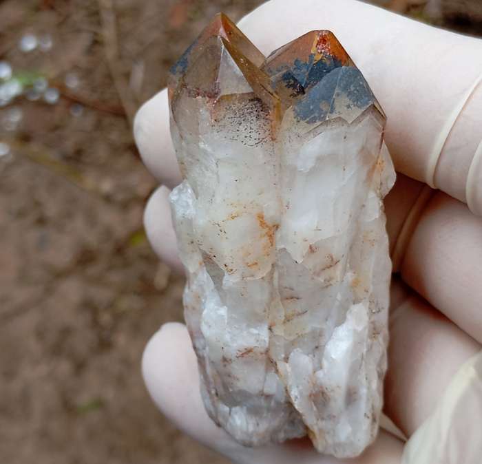 Hematite in quartz - Orange River N Cape South Africa