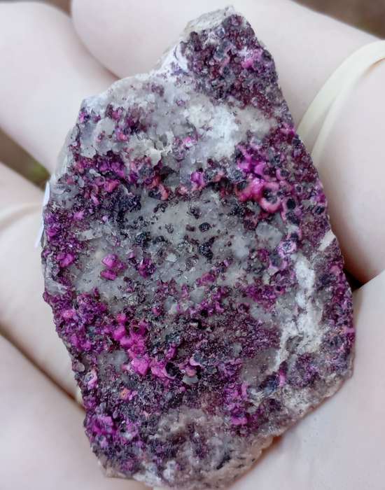 Cobaltoan calcite heterogenite quartz - Mashamba West mine DRC Congo
