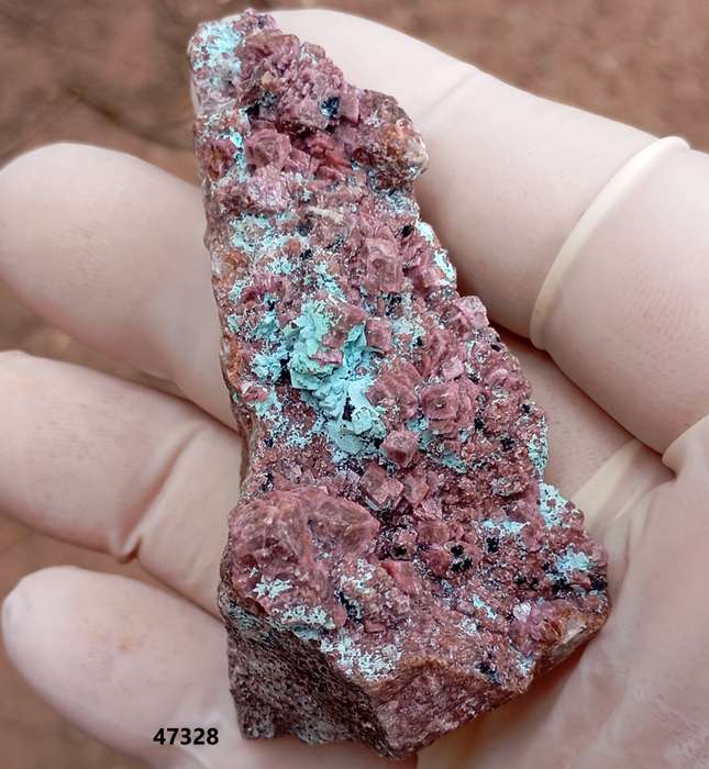 Cobaltoan calcite heterogenite chrysocolla - Kakanda deposit DRC Congo