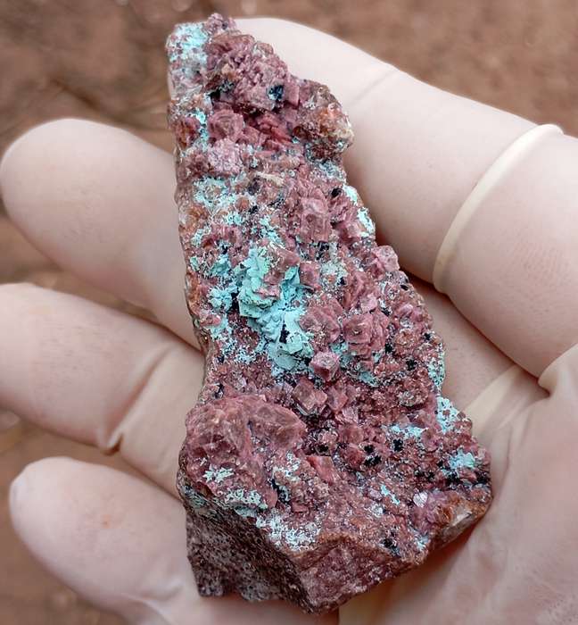 Cobaltoan calcite heterogenite chrysocolla - Kakanda deposit DRC Congo