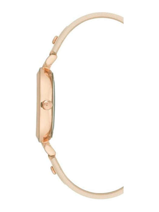 Nine West Womens Rose Gold and Blush Pink Strap Watch