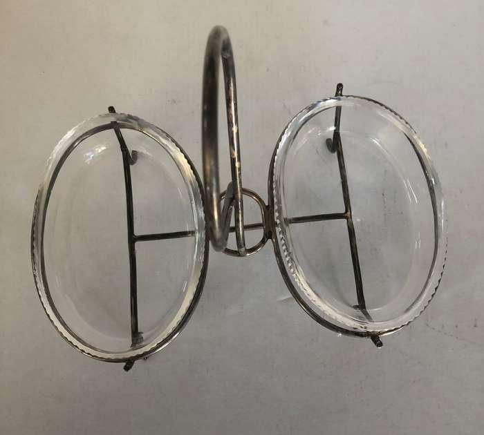 Vintage Glass and Silver Bon Bon Holder