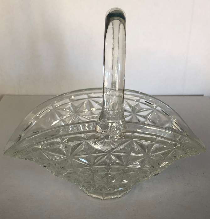 Vintage Pressed Glass Basket
