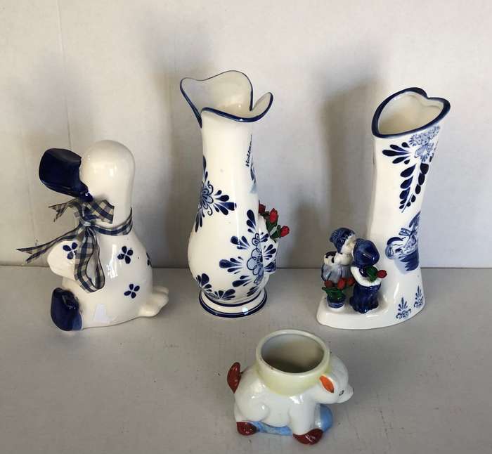 Beautiful Assortment of 4 Blue Ornaments