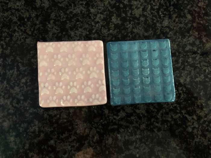 Handmade " Cat Collection" Mosaic Tile Inserts Set 0f 2 tiles