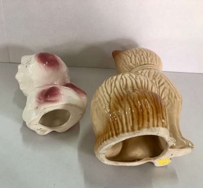 2 Beautiful  Ceramic Cat Ornaments