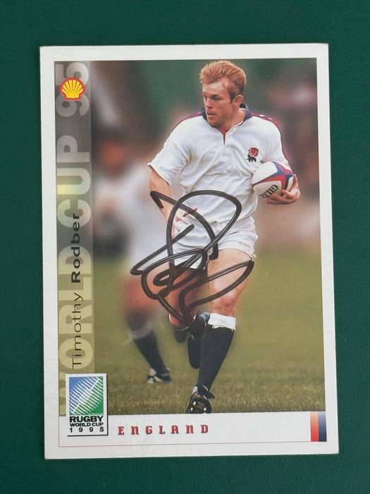 Rugby Card - *SIGNED* England Timothy Rodber Sports Deck Rugby Card