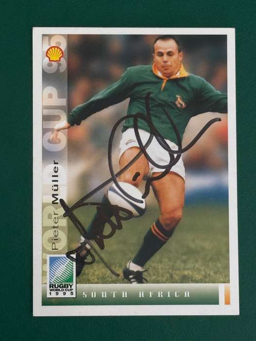 Rugby Card - *SIGNED* South-Africa Pieter Muller Sports Deck Rugby Card