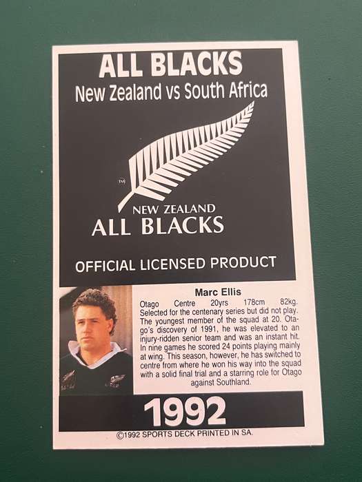 Rugby Card - Shane McDowell 1992 Sports Deck Rugby Card