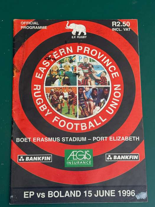 Rugby Programme - Eastern-Province vs Boland 15/06/1996