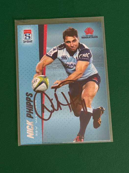 Rugby Card - *SIGNED* Nick Phipps 2017 Tap and Play Australian Rugby Card