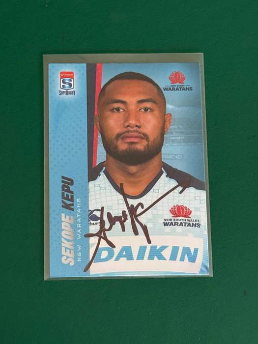 Rugby Card - *SIGNED* Sekope Kepu 2017 Tap and Play Australian Rugby Card