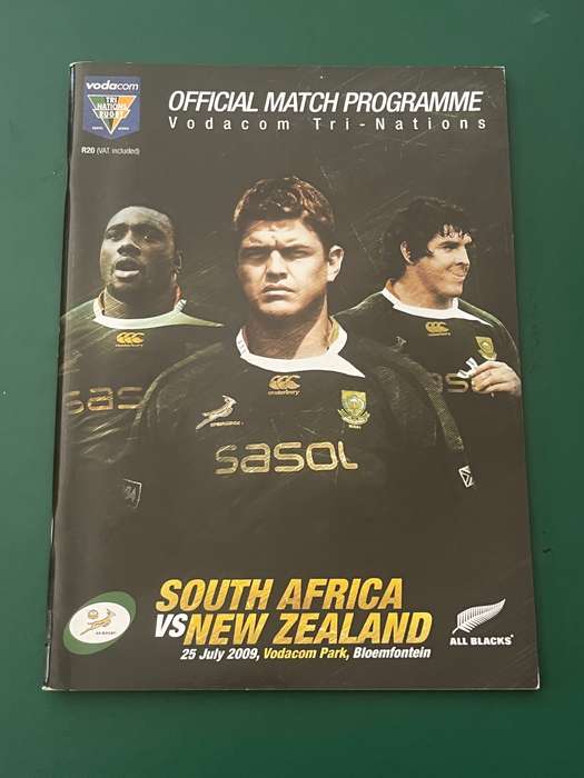 Rugby Programme - South-Africa vs New Zealand 25/07/2009