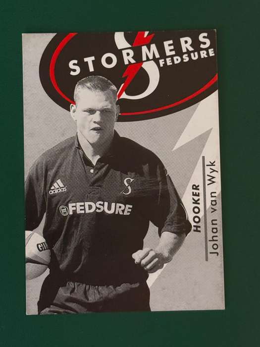Rugby Card - Johan van Wyk 1999 Fedsure Stormers Rugby Card