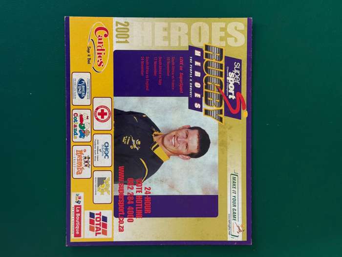 Rugby Card - Braam van Straaten 2001 Total Rugby Card