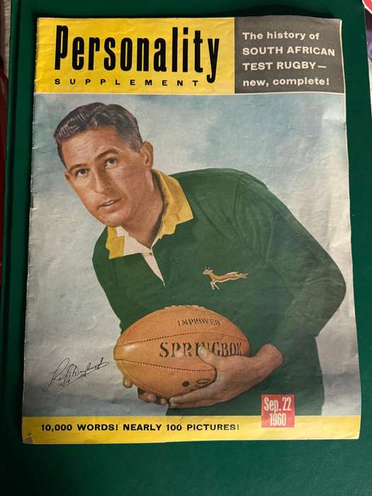 Rugby Supplement/Guide - (18 pages) The history of South-African Test Rugby (Sep 22 1960)