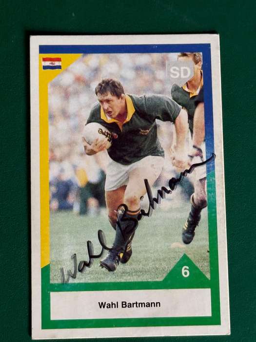 Rugby Card - *SIGNED* Wahl Bartmann 1992 Sports Deck Rugby Card