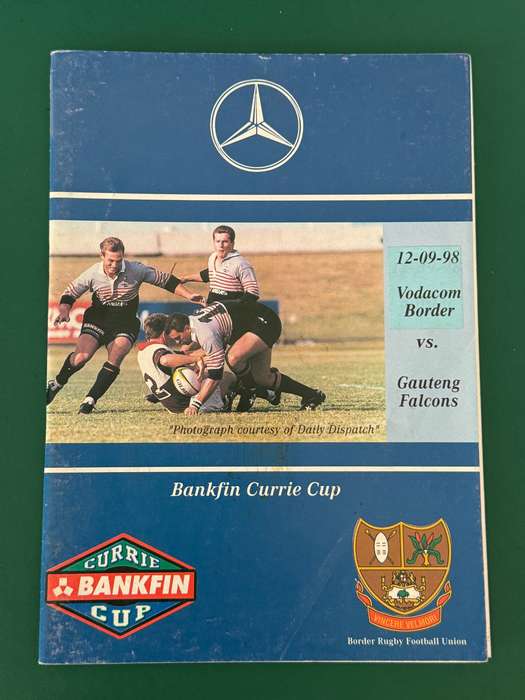 Rugby Programme - Border vs Gauteng Falcons 12/09/1998