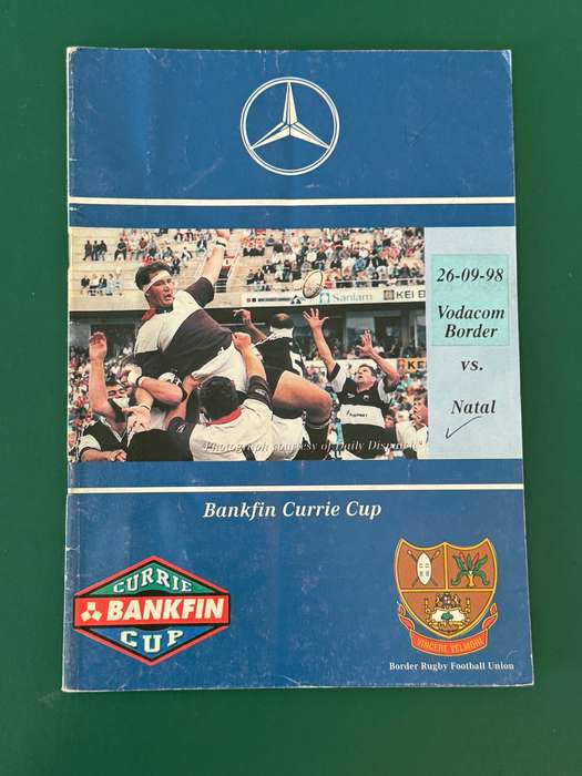 Rugby Programme - Border vs Natal 26/09/1998
