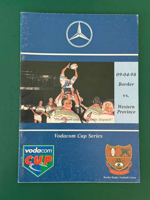Rugby Programme - Border vs Western-Province 09/04/1998
