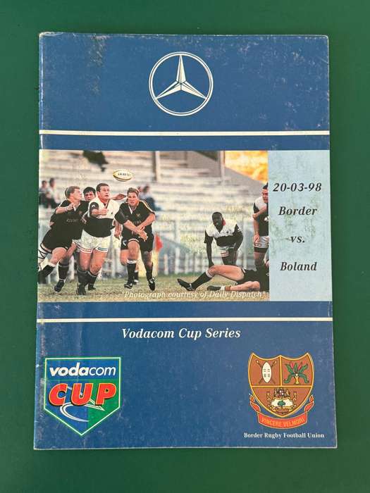 Rugby Programme - Border vs Boland 20/03/1998