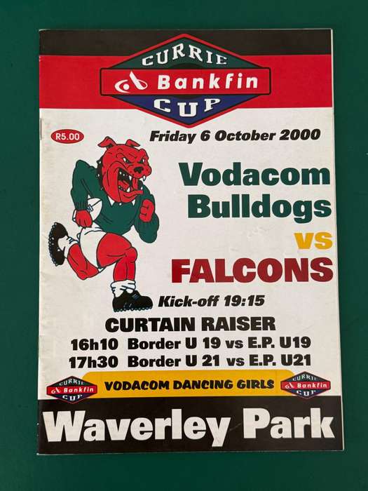 Rugby Programme - Border Bulldogs vs Falcons 06/10/2000