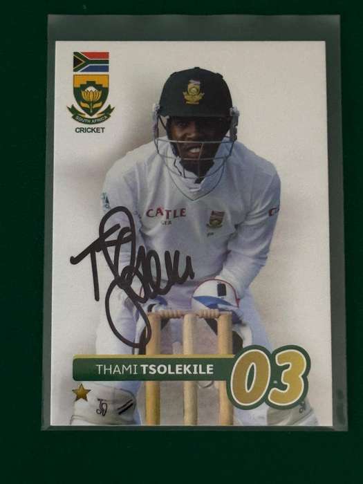 Cricket Card - *SIGNED* Thami Tsolekile 2014 Big Ball Cricket Card
