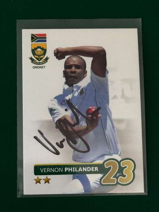 Cricket Card - *SIGNED* Vernon Philander 2014 Big Ball Cricket Card